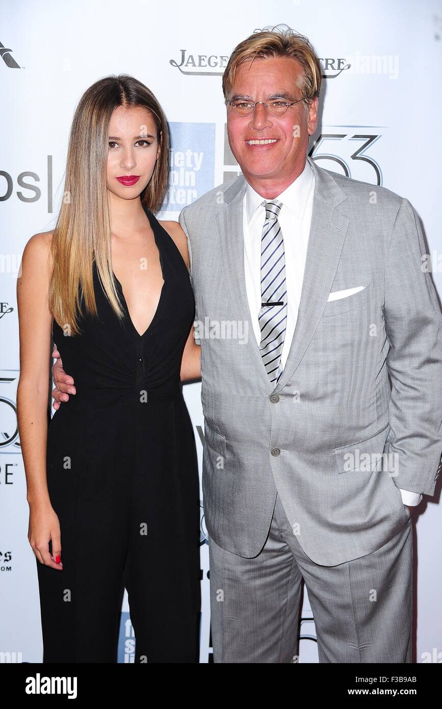 New York, NY, USA. 3rd Oct, 2015. Roxy Sorkin, Aaron Sorkin at arrivals ...