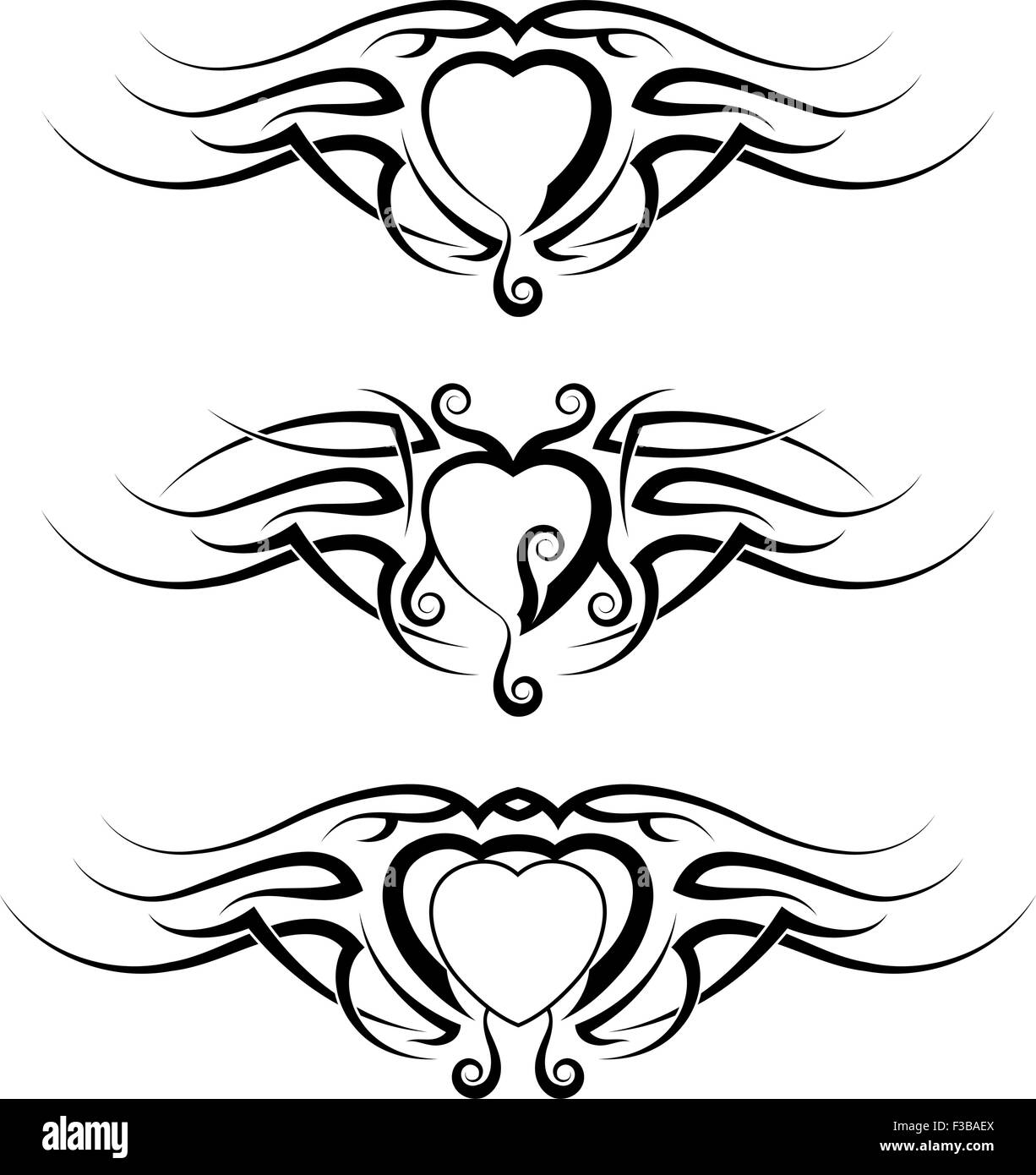Tattoo Heart Design Vector Art Stock Vector Image & Art - Alamy