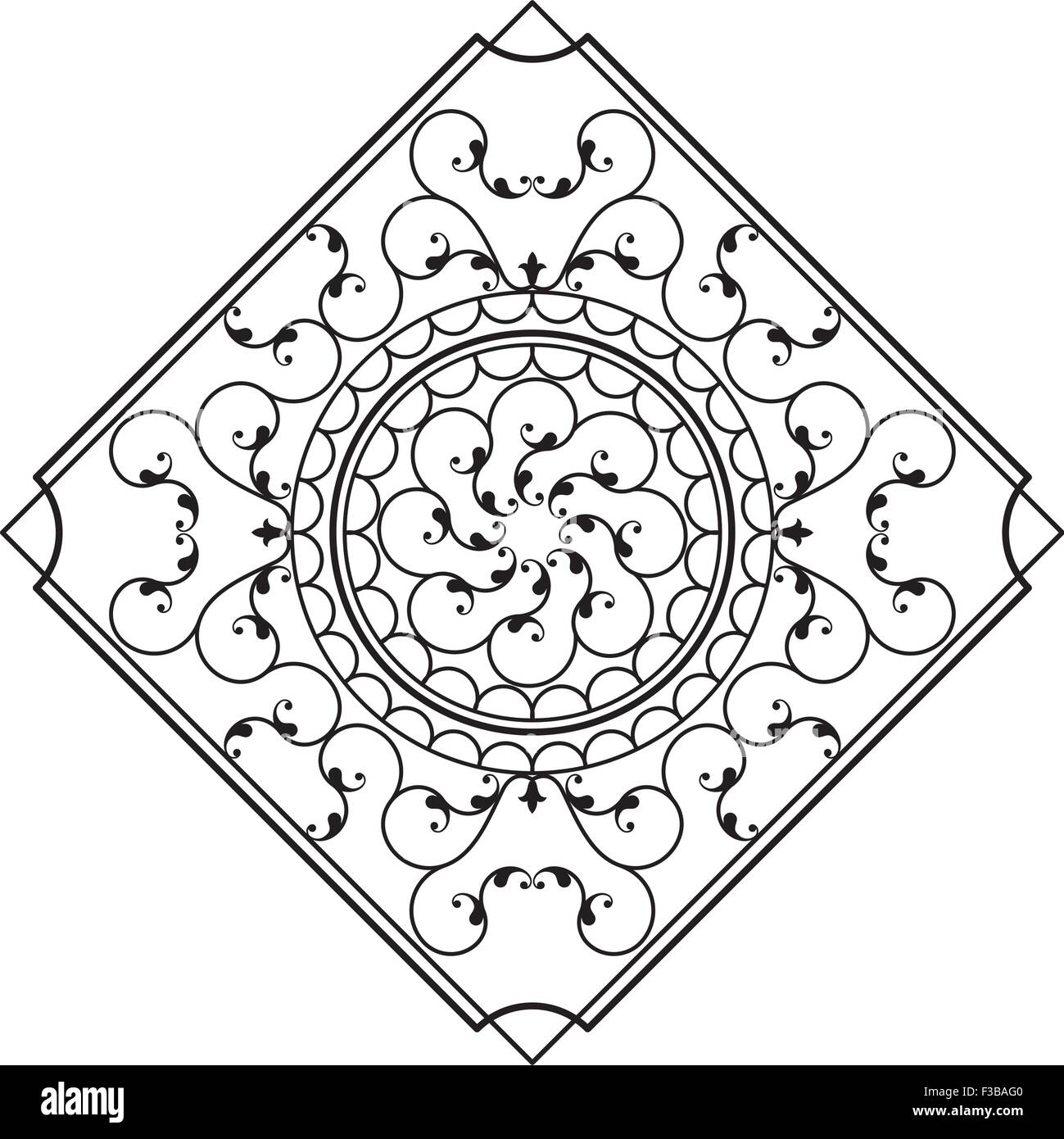 Wrought Iron Wall Hanging Design Vector Art Stock Vector Image & Art