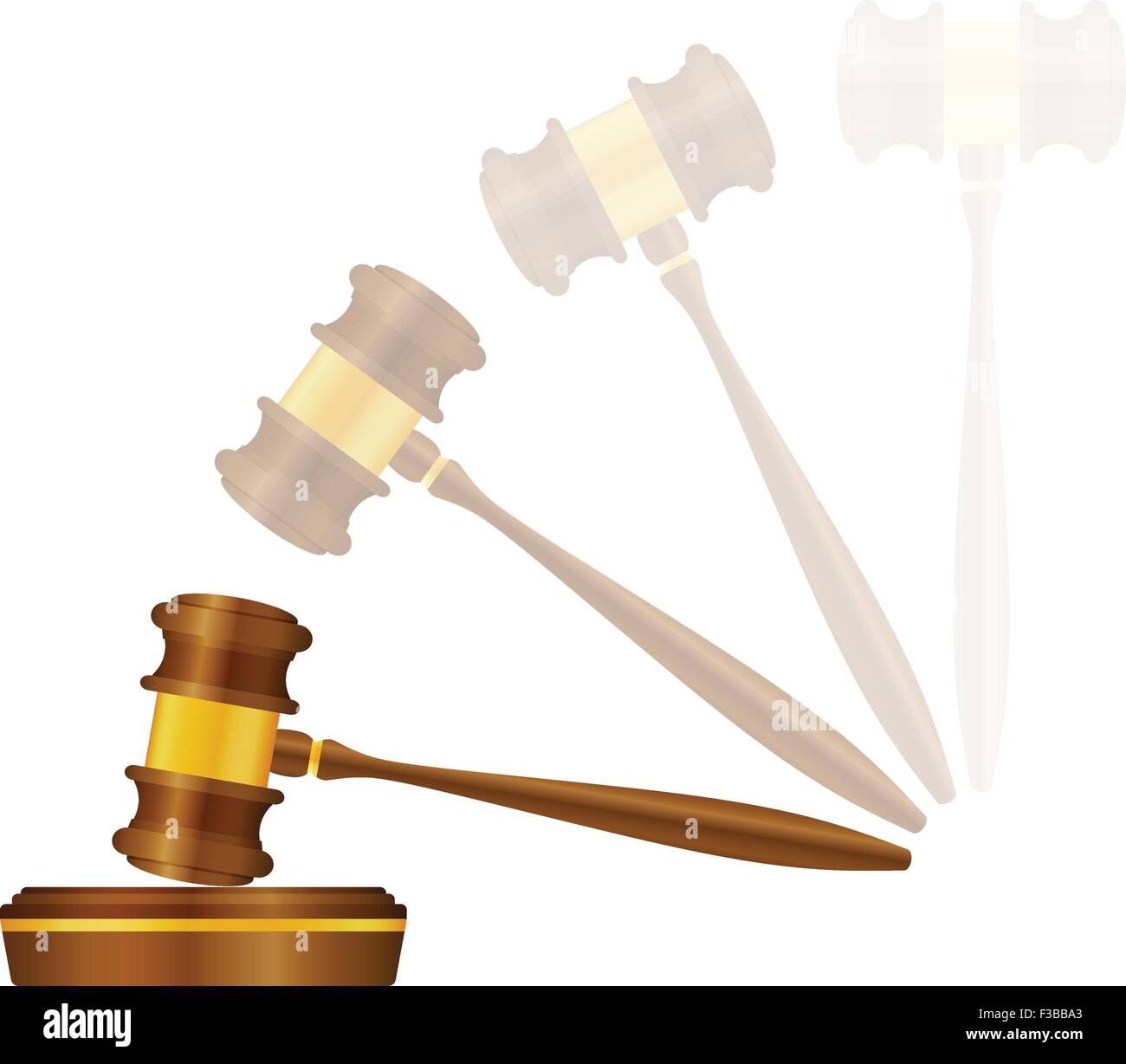Judge gavel on a white background. Vector illustration Stock Vector ...