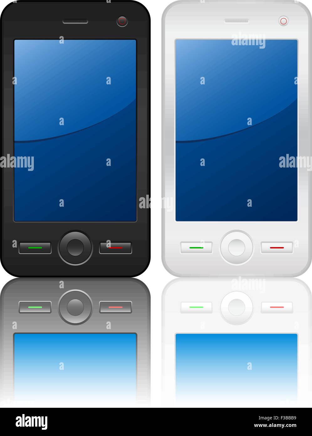 Mobile phone isolated on white background. Vector illustration Stock ...