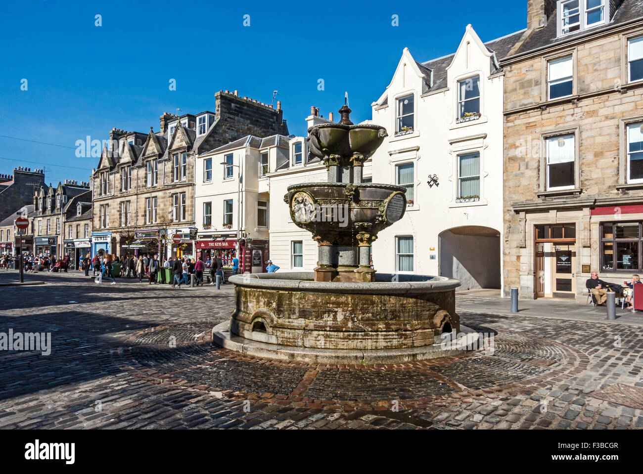 Whyte-Melville Memorial Fountain in Market Street St. Andrews Fife Scotland Stock Photo
