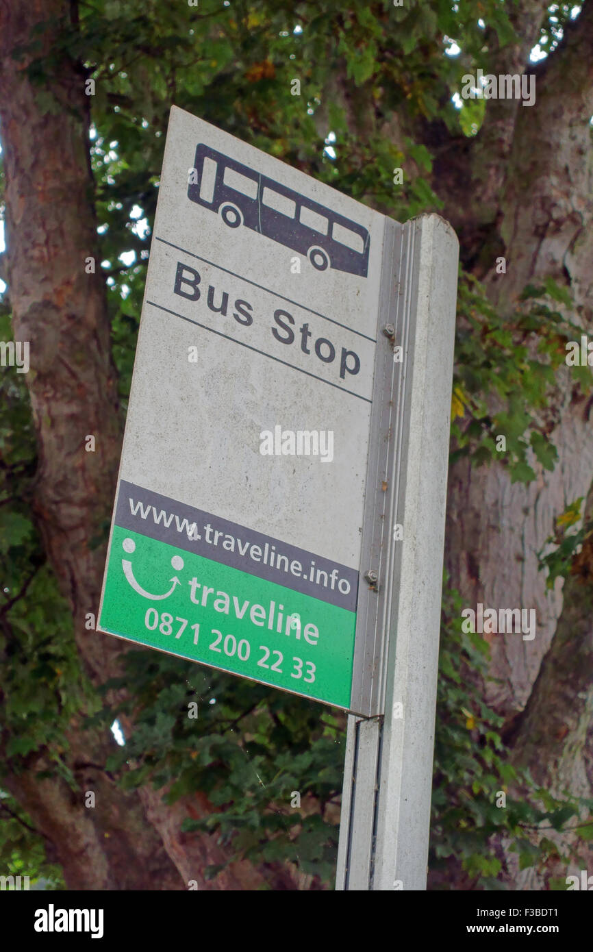 Rural bus stop in Northumberland village, England Stock Photo - Alamy