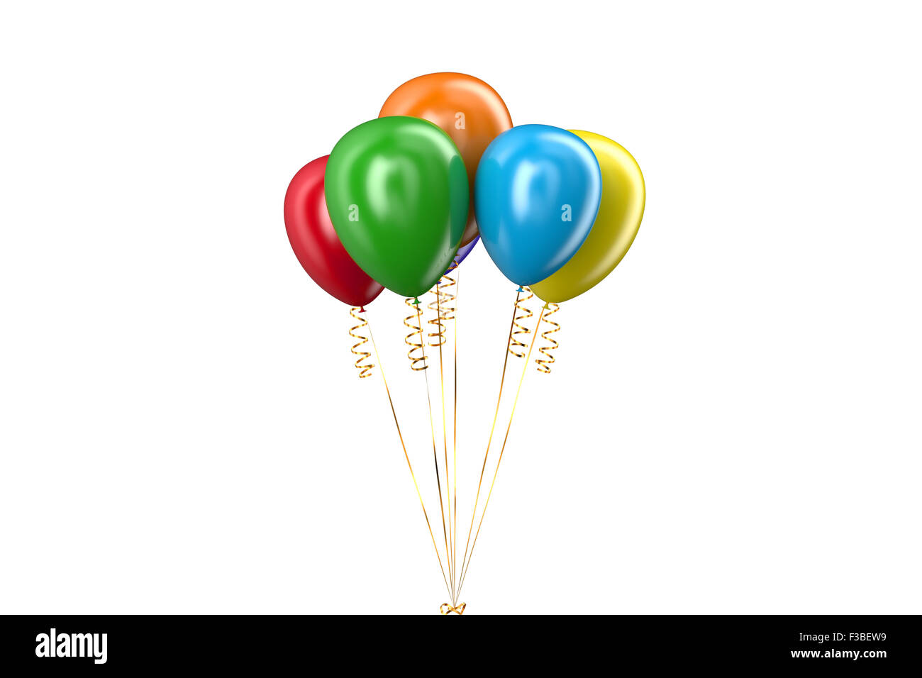 Colorful party balloons isolated on white background Stock Photo - Alamy