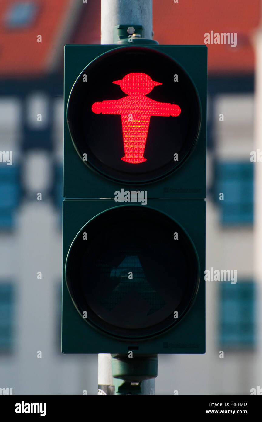 The iconic German pedestrian traffic light symbols, or 'ampel men’ are