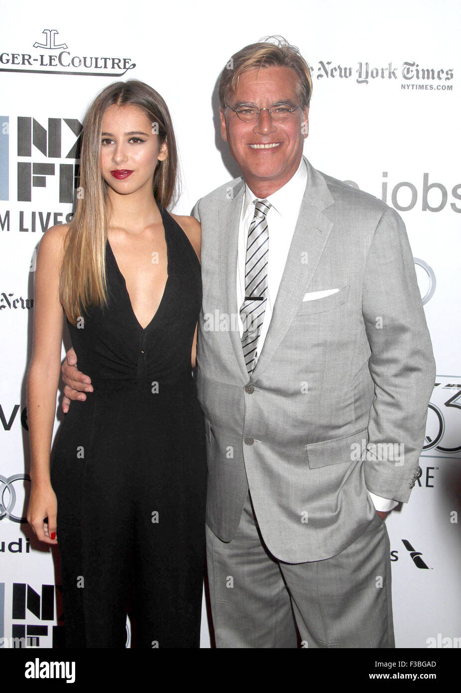 New York, New York, USA. 3rd Oct, 2015. ROXY SORKIN and AARON SORKIN ...