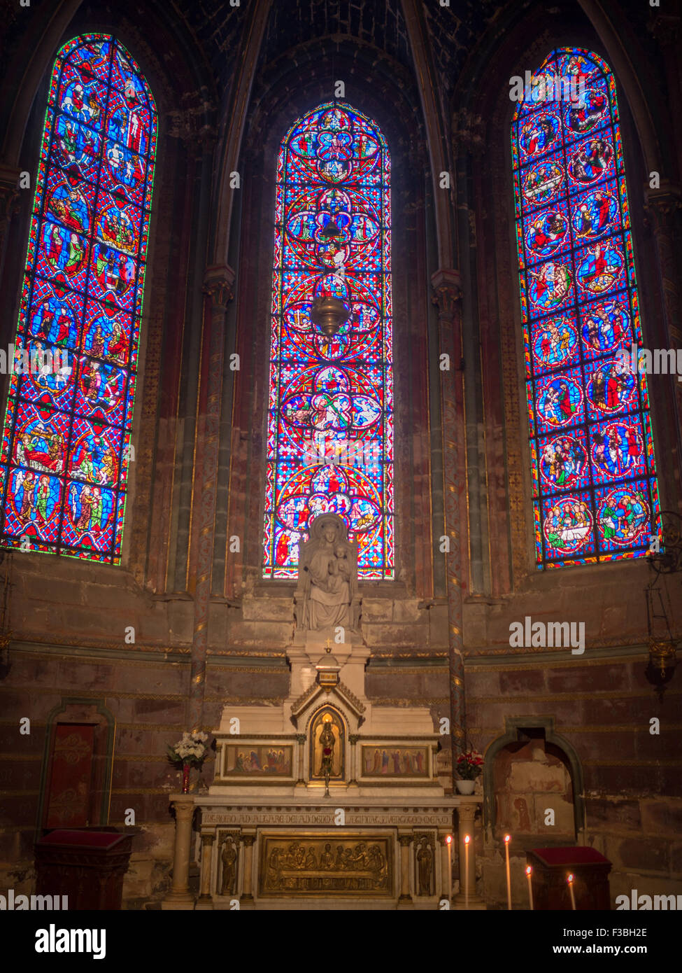 Main altar of Saint Gatien's Cathedral Stock Photo