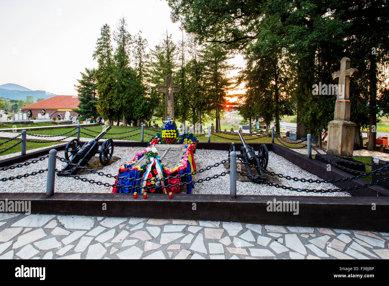 Romanian National hero, Avram Iancu, tomb in Tebea. Stock Photo