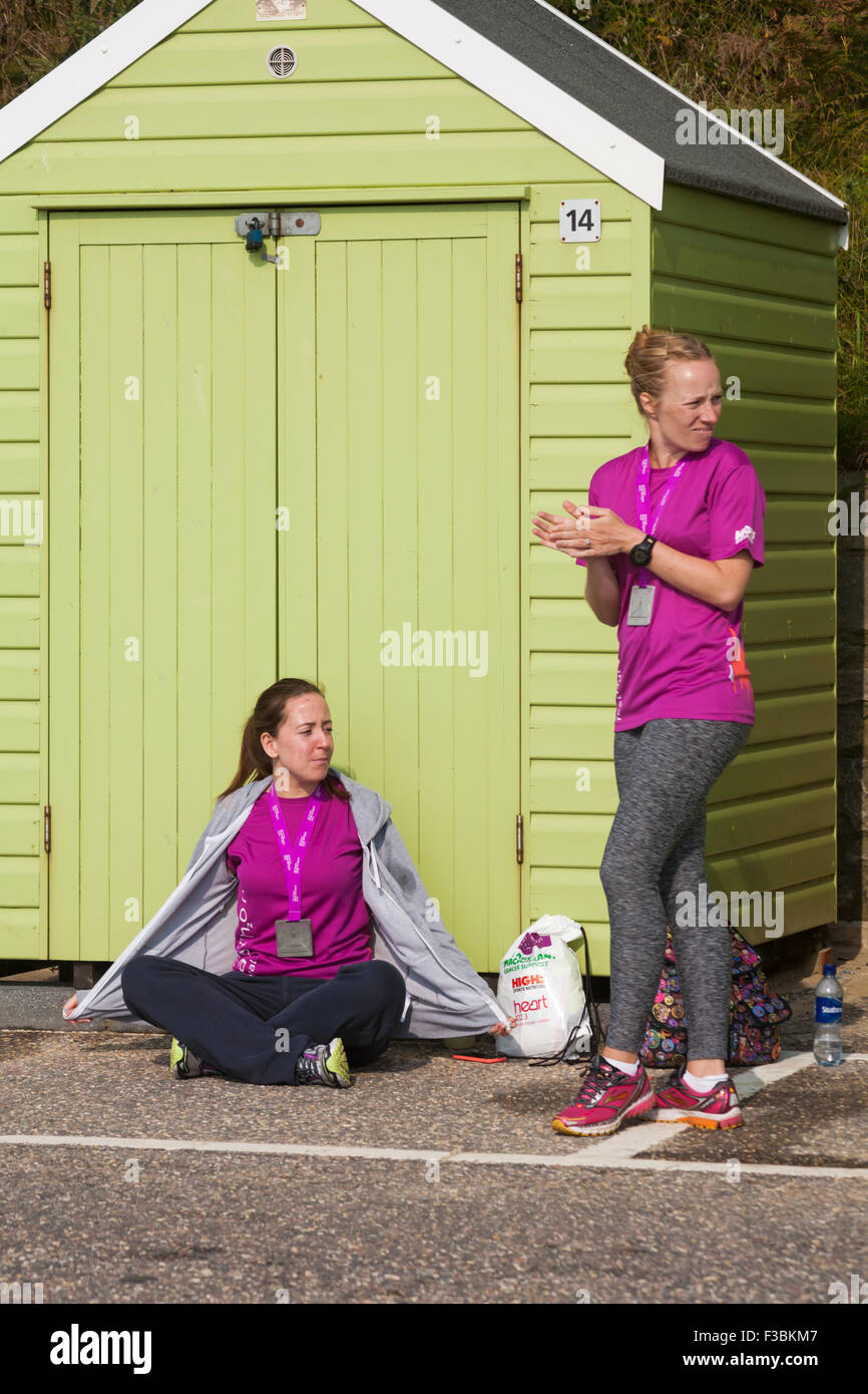 Bournemouth, Dorset, UK. 4 October 2015. Over 11000 people take part in the Bournemouth Marathon Festival over the weekend. The second day sees the full marathon and half marathon. Credit:  Carolyn Jenkins/Alamy Live News Stock Photo
