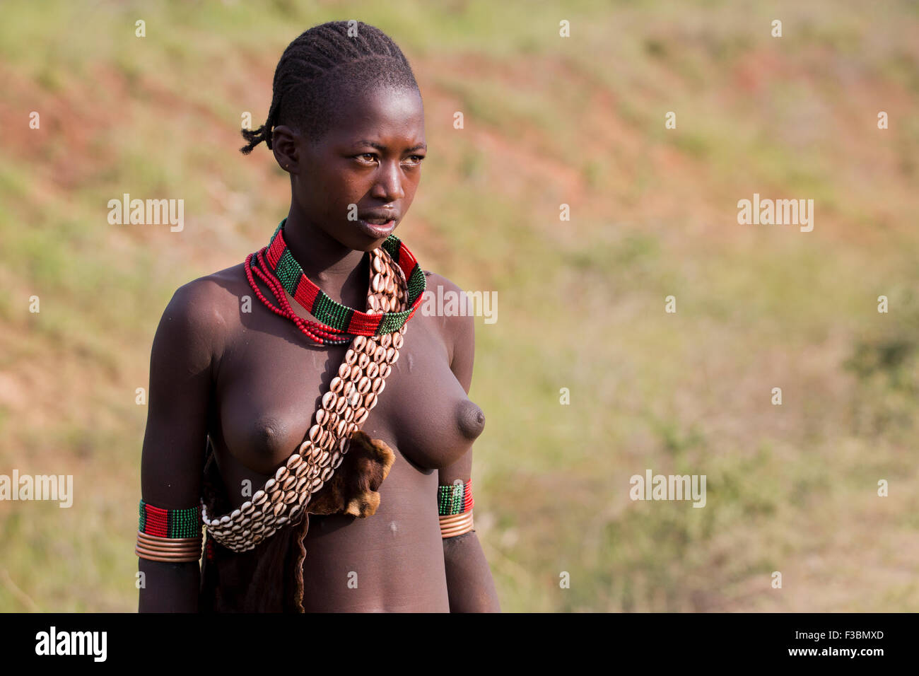 Topless tribe Portrait of a Young topless teen member of the Bena Tribe, Omo Valley,  Ethiopia Stock Photo - Alamy