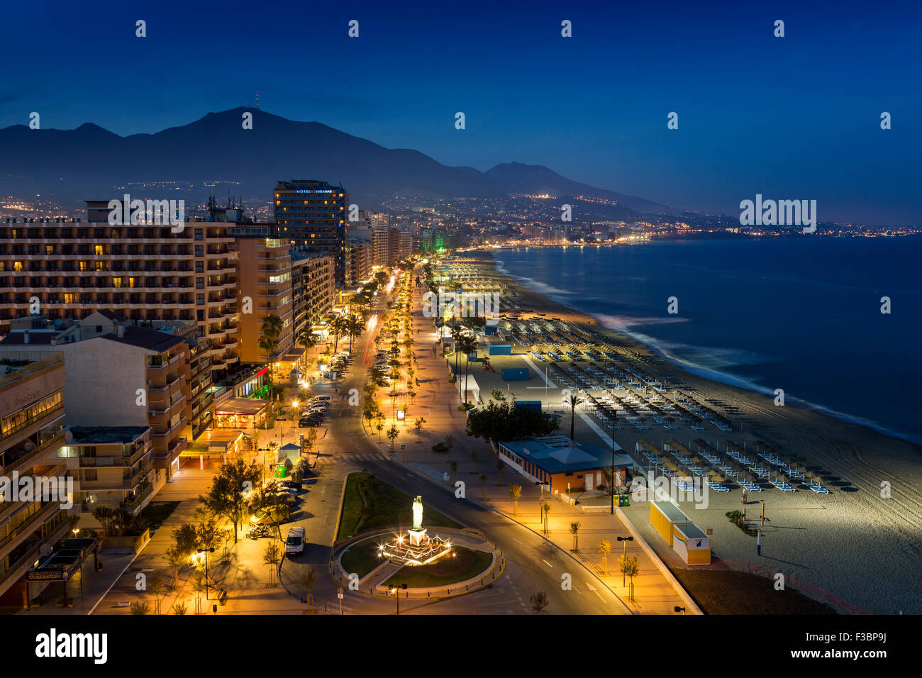 Beachfront Promenade At Dusk Fuengirola Costa Del Sol Malaga Andalusia beachfront-promenade-at-dusk-fuengirola-costa-del-sol-malaga-andalusia