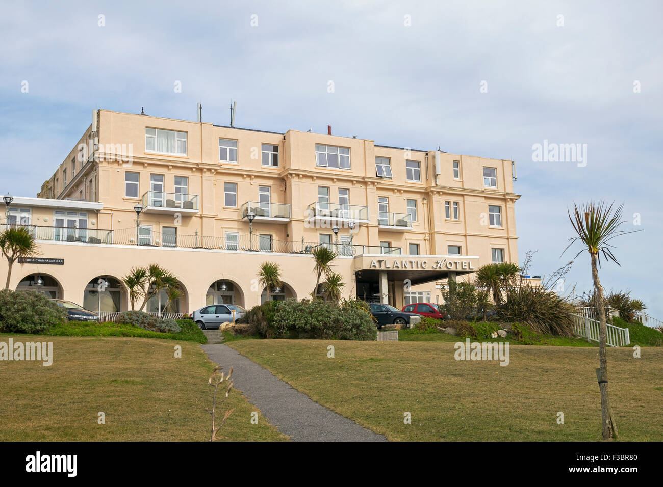 The Atlantic hotel in Newquay, Cornwall, UK Stock Photo Alamy