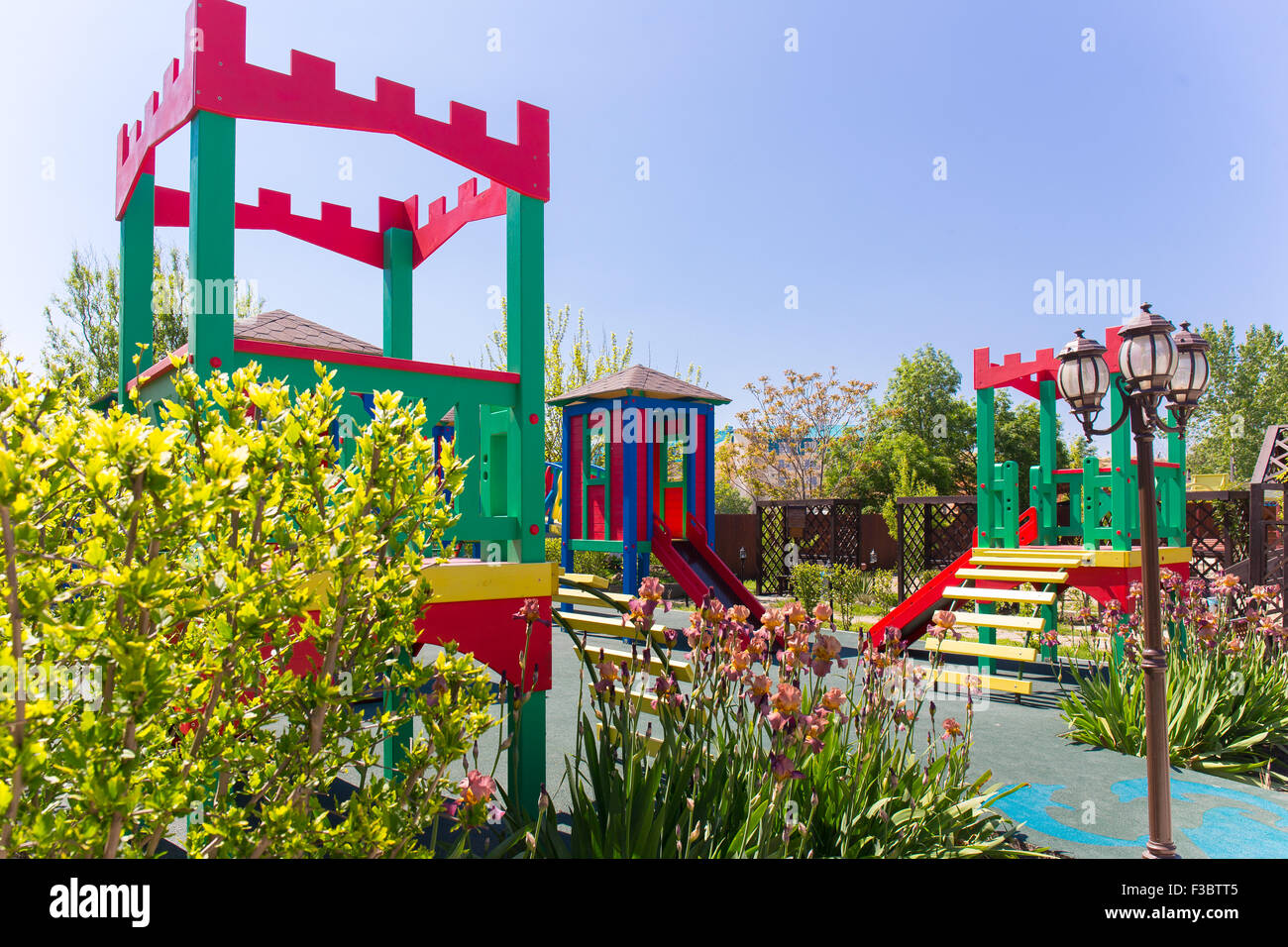 Kids playground children park city equipment play Stock Photo Alamy