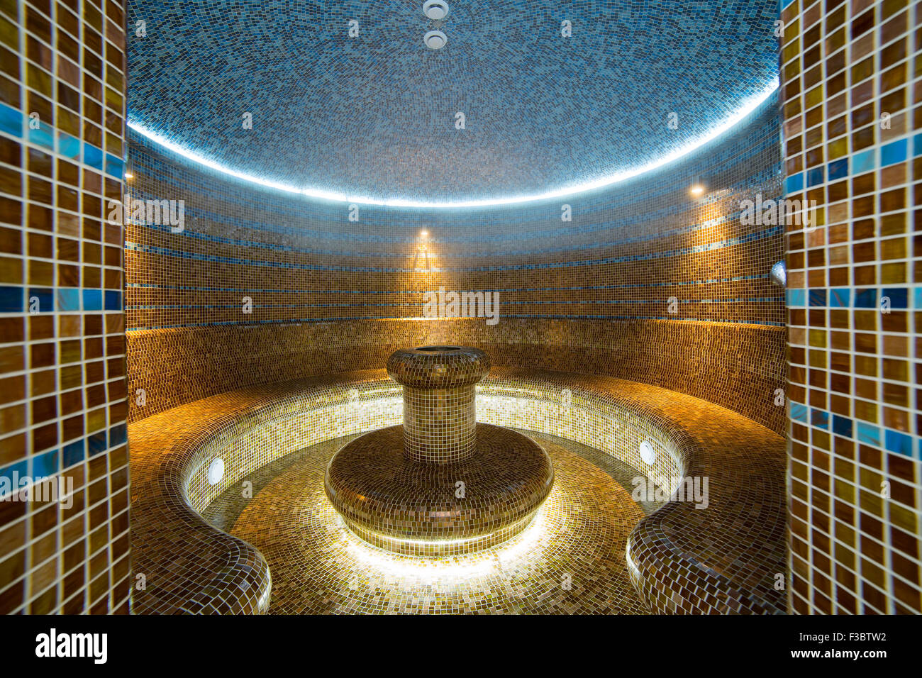 Turkish sauna interior steam room heat hammam Stock Photo Alamy