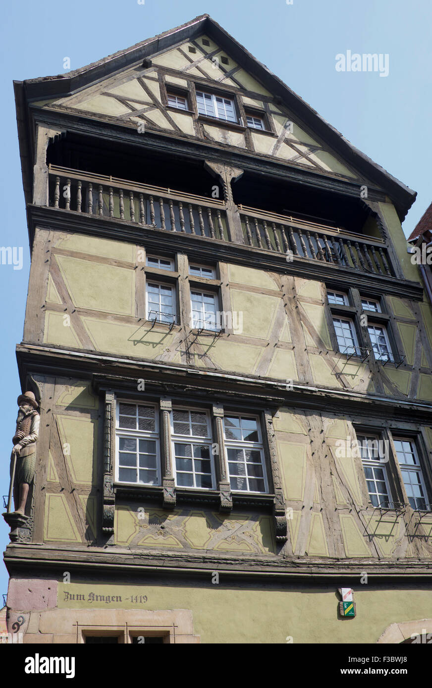 16th century Kragen zum House Colmar Alsace France Stock Photo
