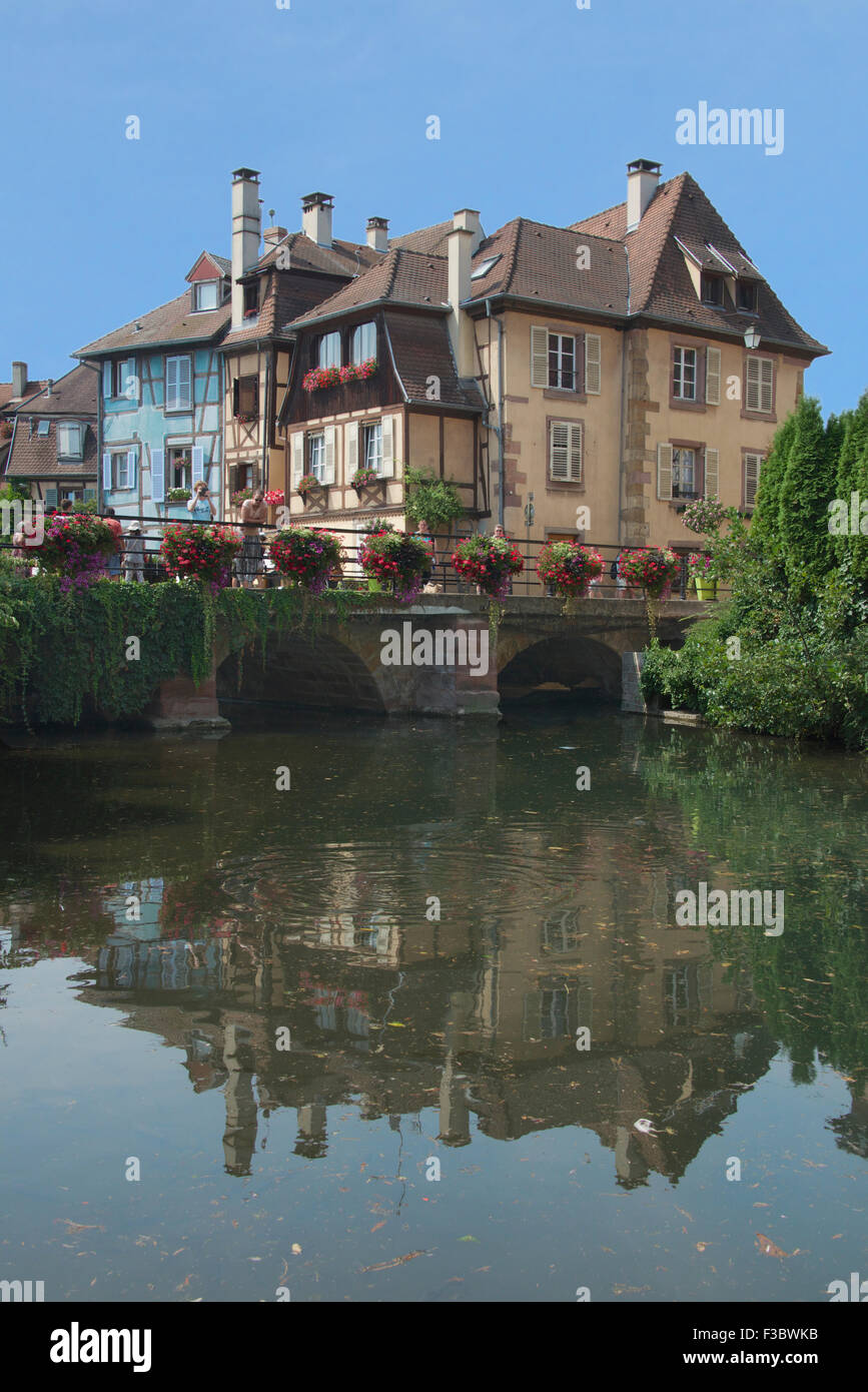 La Lauch River Petite Venise Colmar Alsace France Stock Photo