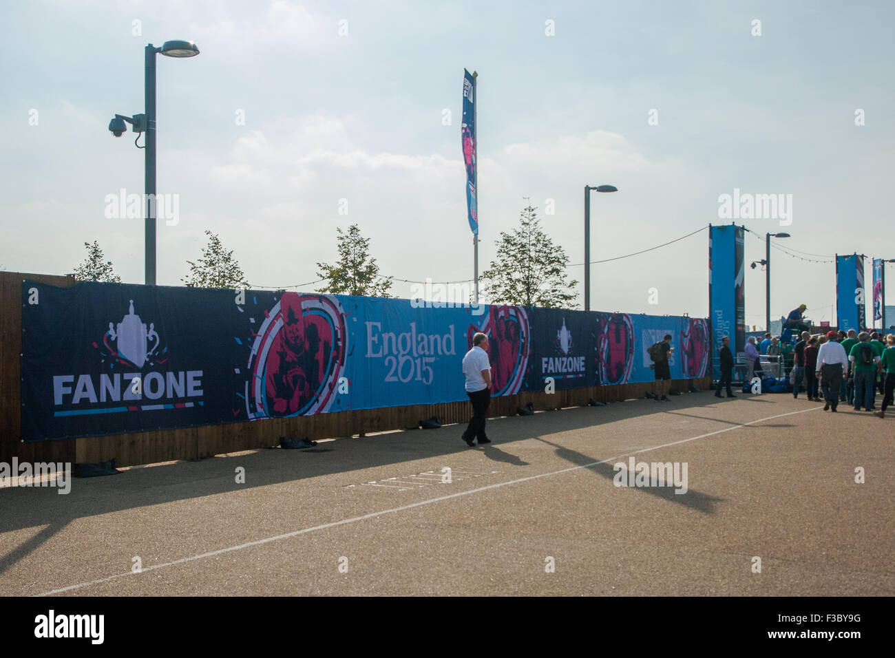 London, UK. 04th October 2015. The Queen Elizabeth Olympic Park Fanzone