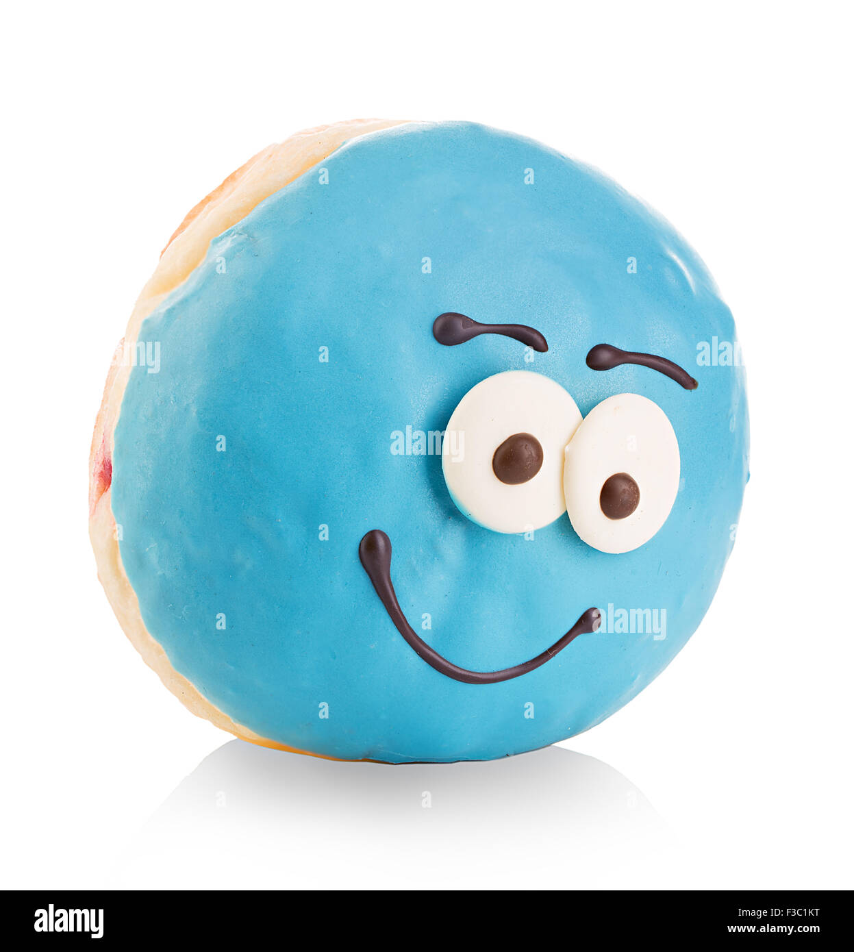 Donut close-up isolated on a white background Stock Photo - Alamy