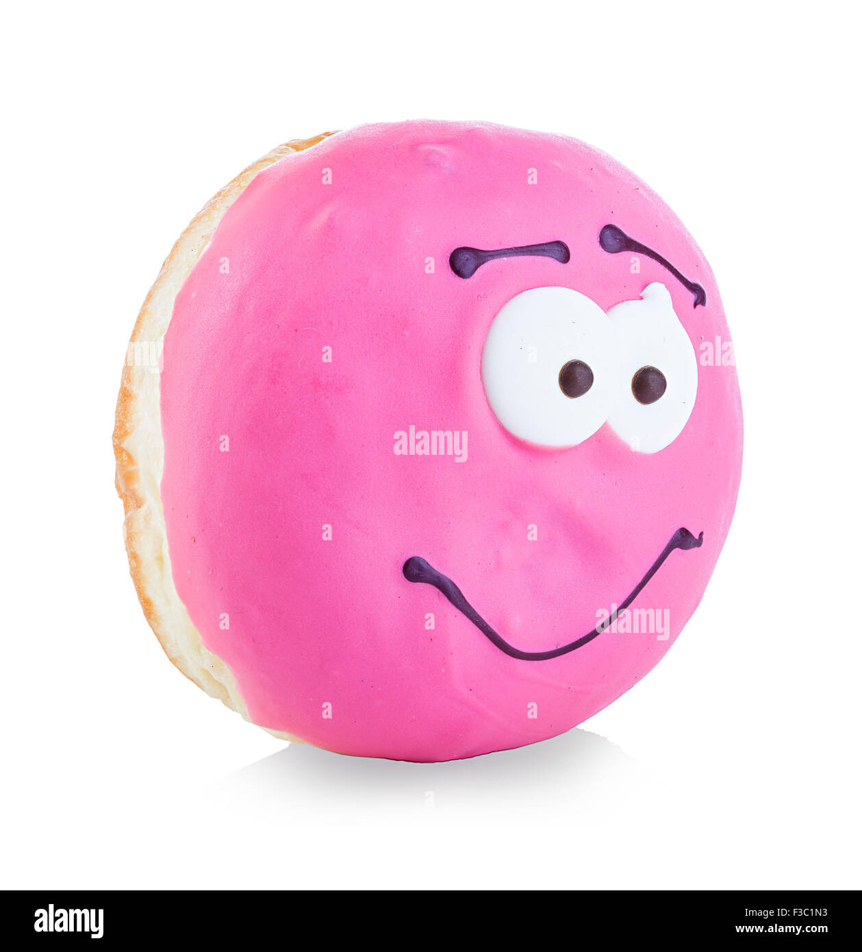 Donut close-up isolated on a white background Stock Photo - Alamy