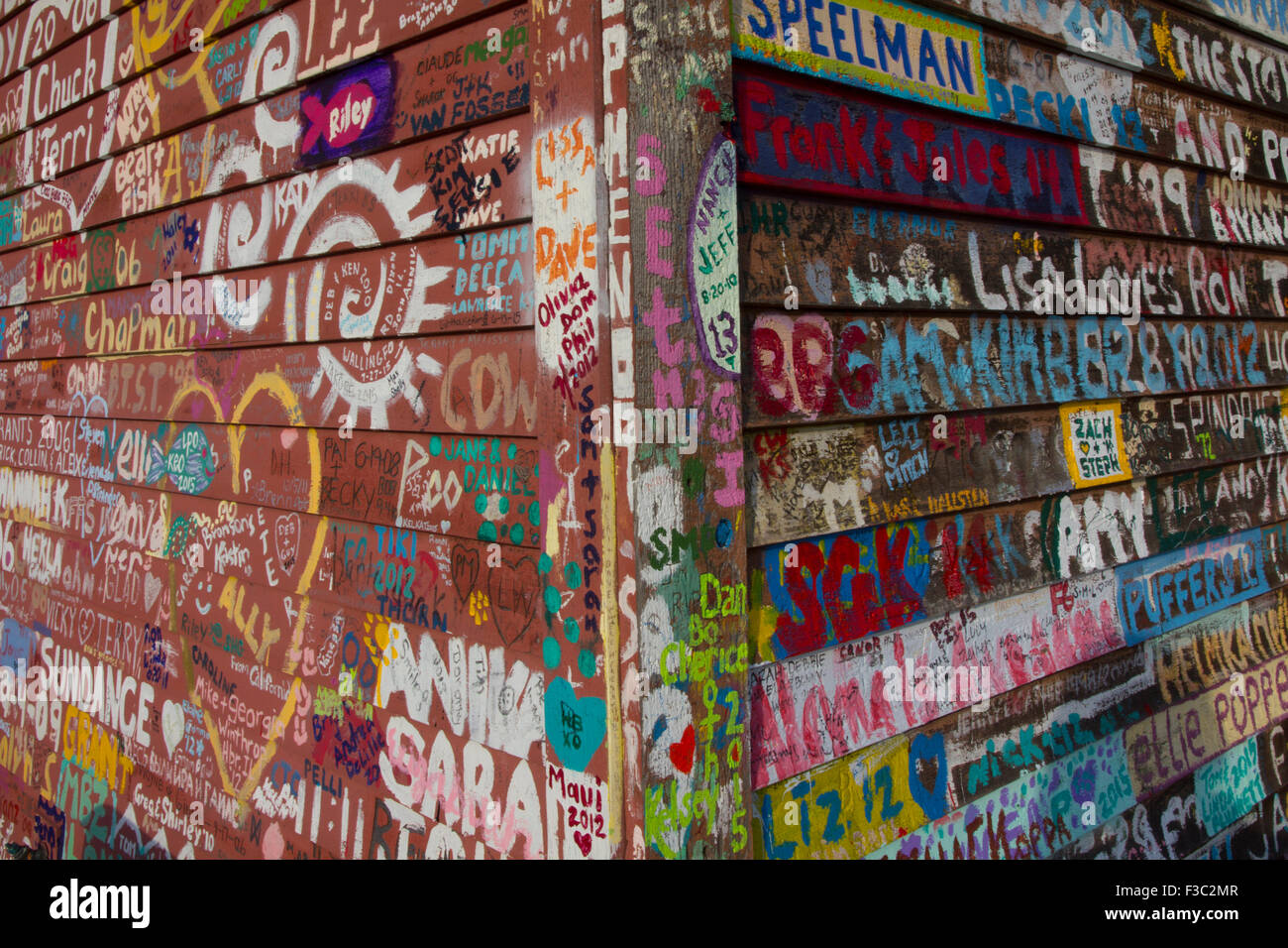 Anderson Warehouse on Anderson's Dock features graffiti adorned Hardy Gallery, Ephraim, Door