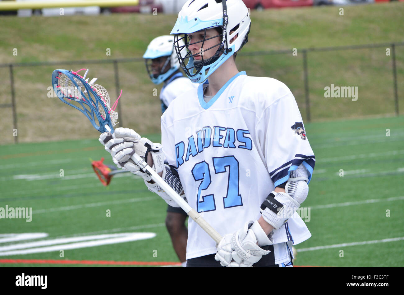 High school lacrosse player Stock Photo Alamy
