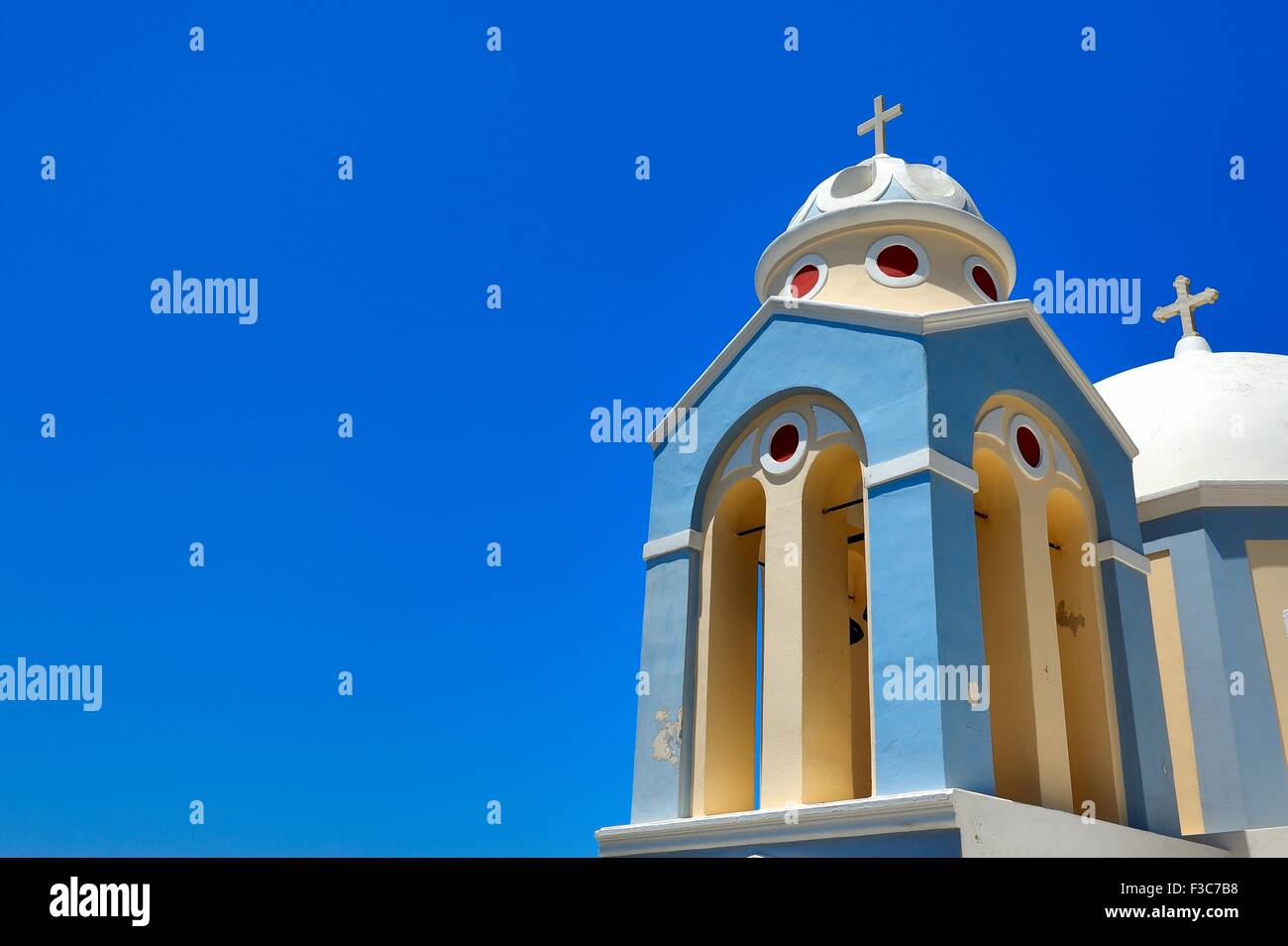 Catholic Church of Saint Stylianos Fira Santorini Greece Stock Photo