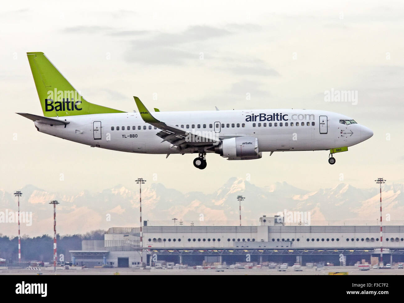 Air Baltic Boeing 737-300 Photographed at Linate airport, Milan, Italy Stock Photo
