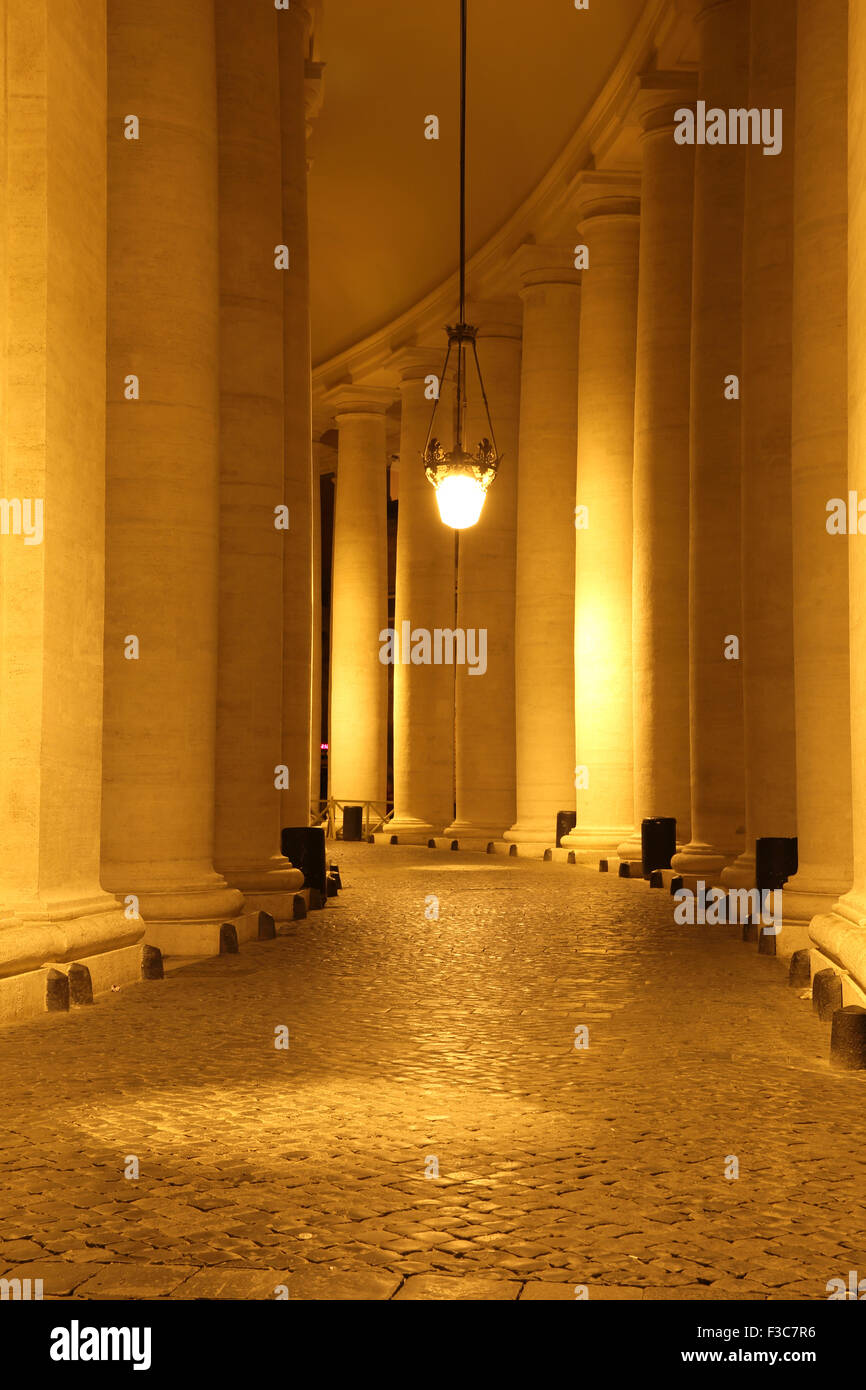 Colonnades off St Peter's Square in the Vatican. Stock Photo
