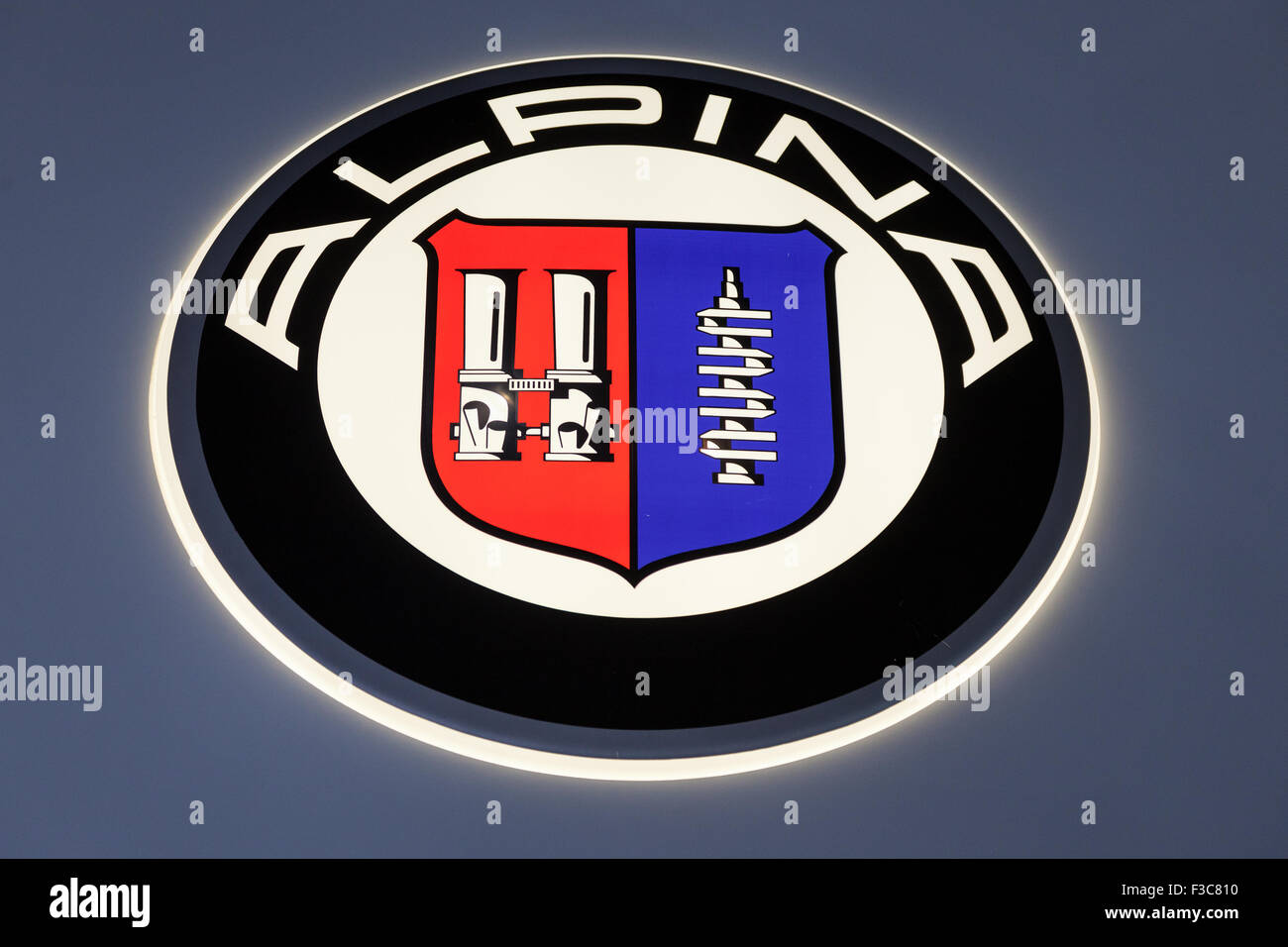 BMW Alpina Company Logo at the IAA International Motor Show 2015 Stock Photo