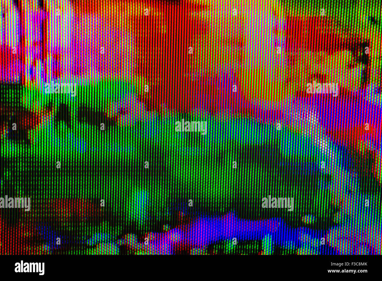 Digital TV broadcast glitch, television screen as technology background Stock Photo