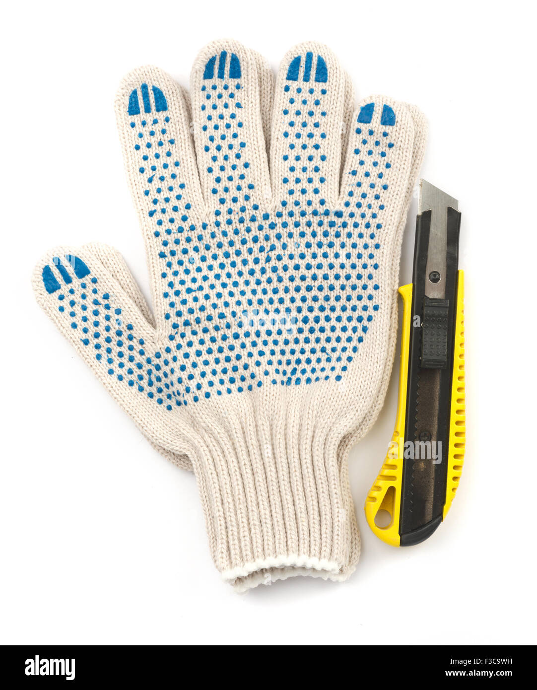 Gloves with cutter Stock Photo Alamy
