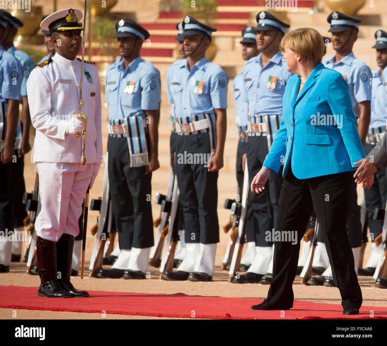 New Delhi, India. 05th Oct, 2015. German Chancellor Angela Merkel Is ...