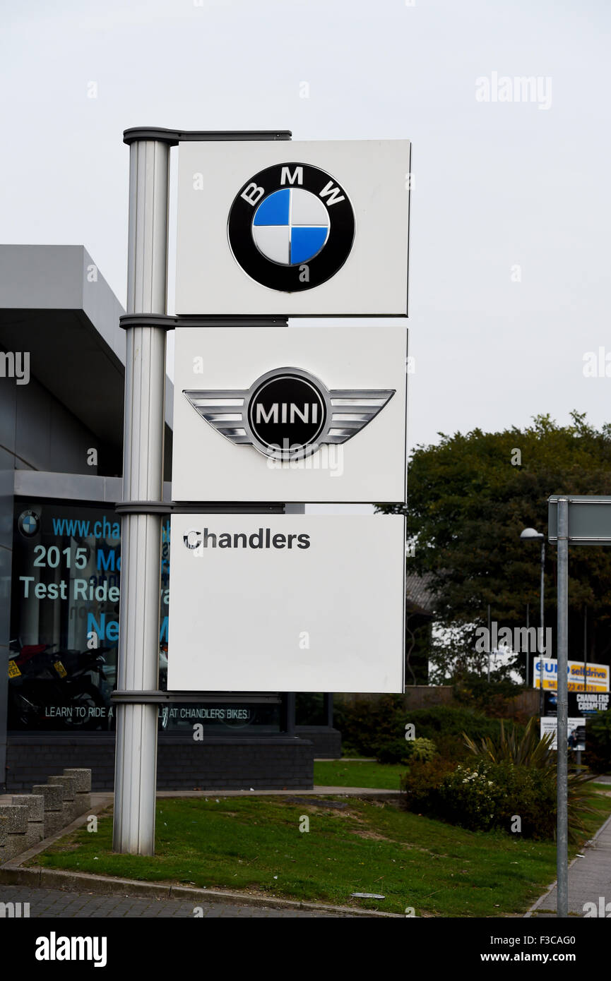 Chandlers BMW and Mini car dealership showroom Portslade Brighton ...