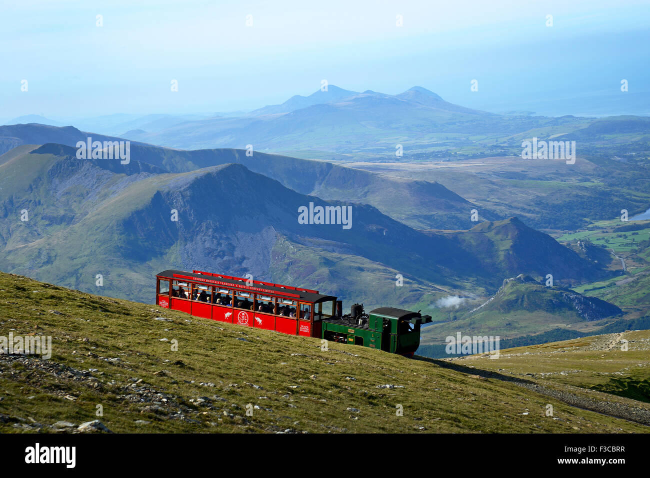 Snowdonia Mountain Railway in Gwynedd, North Wales Stock Photo