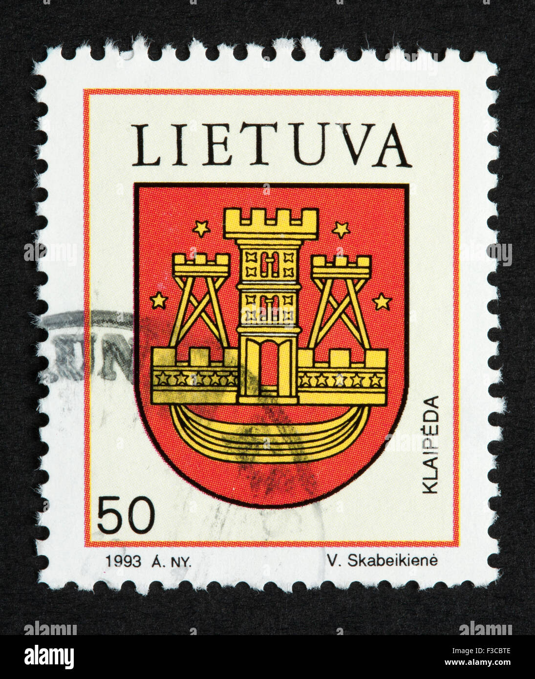 Lithuanian postage stamp Stock Photo