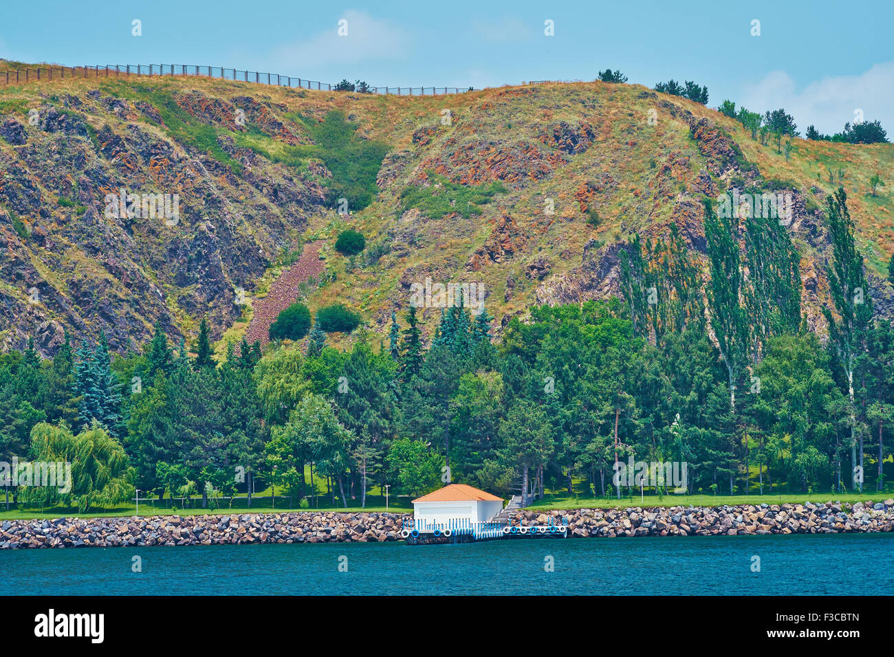Lake Sevan hills Stock Photo