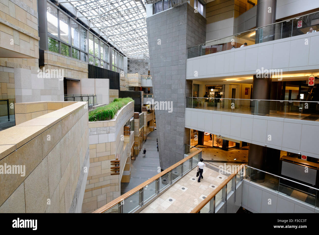 Interior of Roppongi Hills Mori Centre Shopping mall in Tokyo Japan Stock Photo