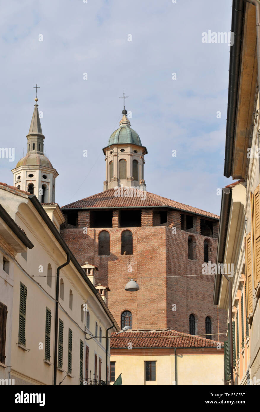 Houses and Beata Vergine Incoronata church, Sabbioneta, Mantua province, Lombardy region, Italy Stock Photo