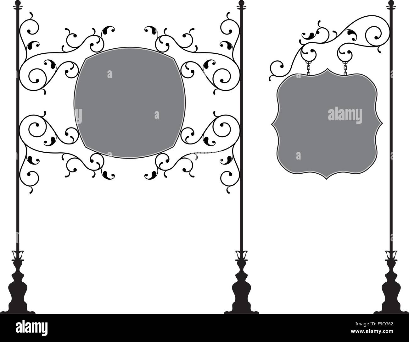 Wrought Iron Signage Vector Art Stock Vector Image & Art Alamy