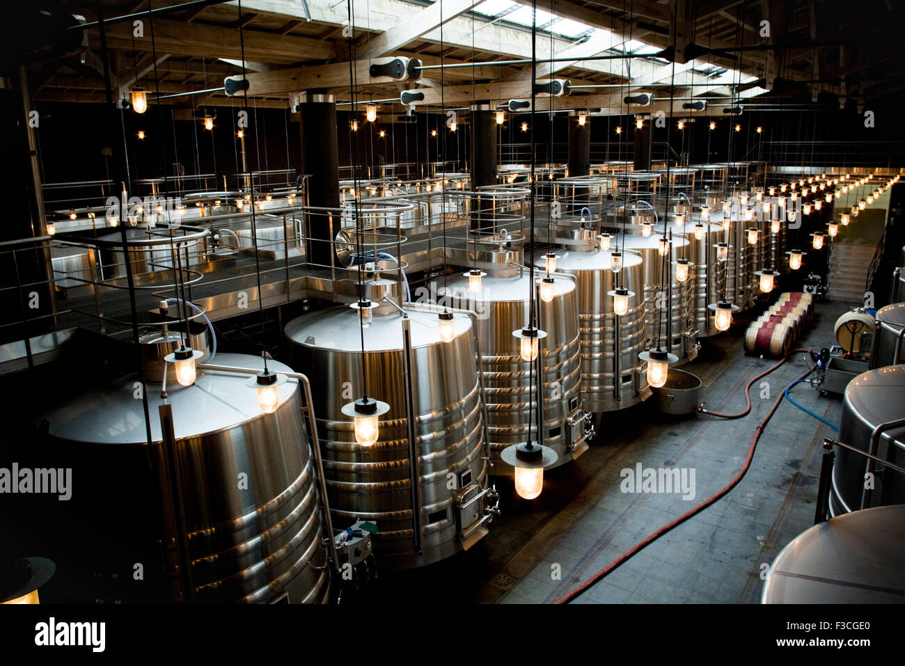 Stainless steel fermentation vats Stock Photo Alamy
