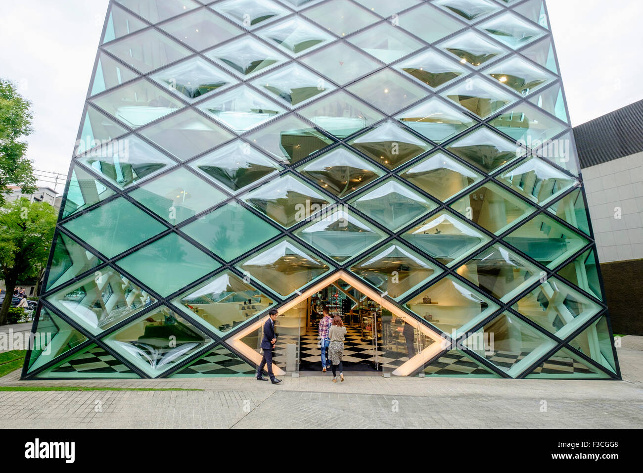 Exterior of glass walled Prada flagship store in Aoyama Tokyo Japan Stock  Photo - Alamy