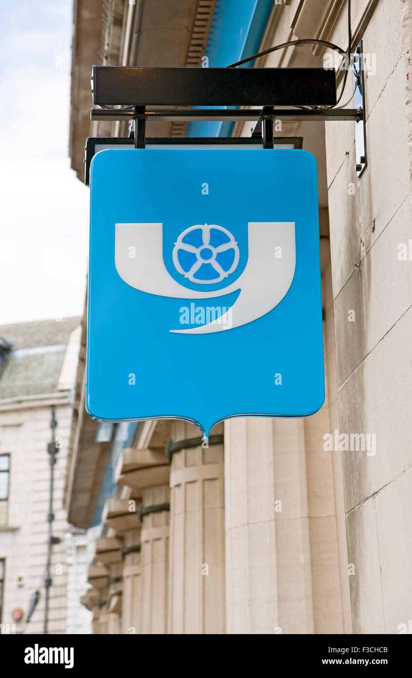 Close up of Yorkshire Bank sign signage Harrogate North Yorkshire