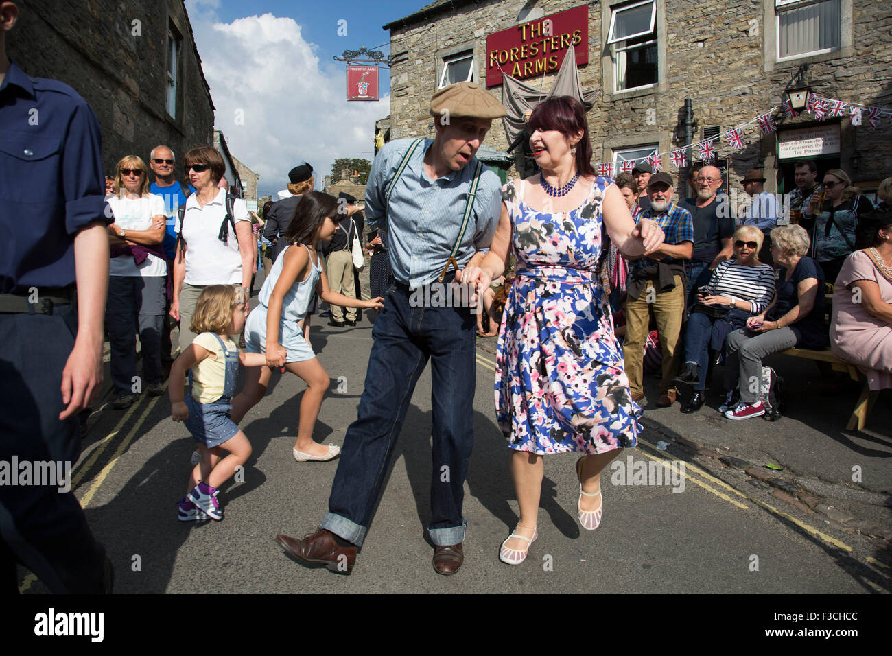 Grassington 1940s weekend event held hires stock photography and