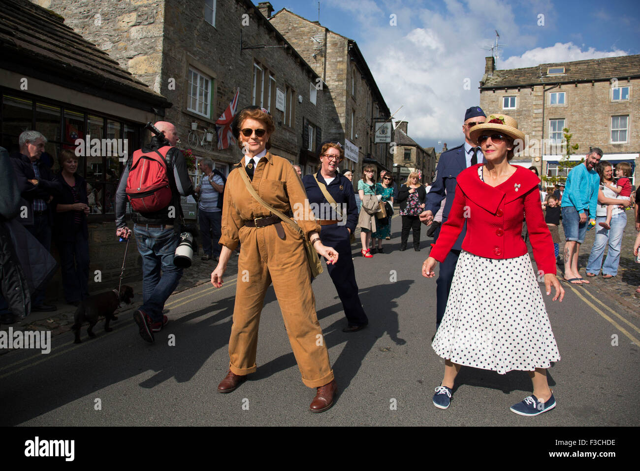 Grassington 1940s weekend event held hires stock photography and