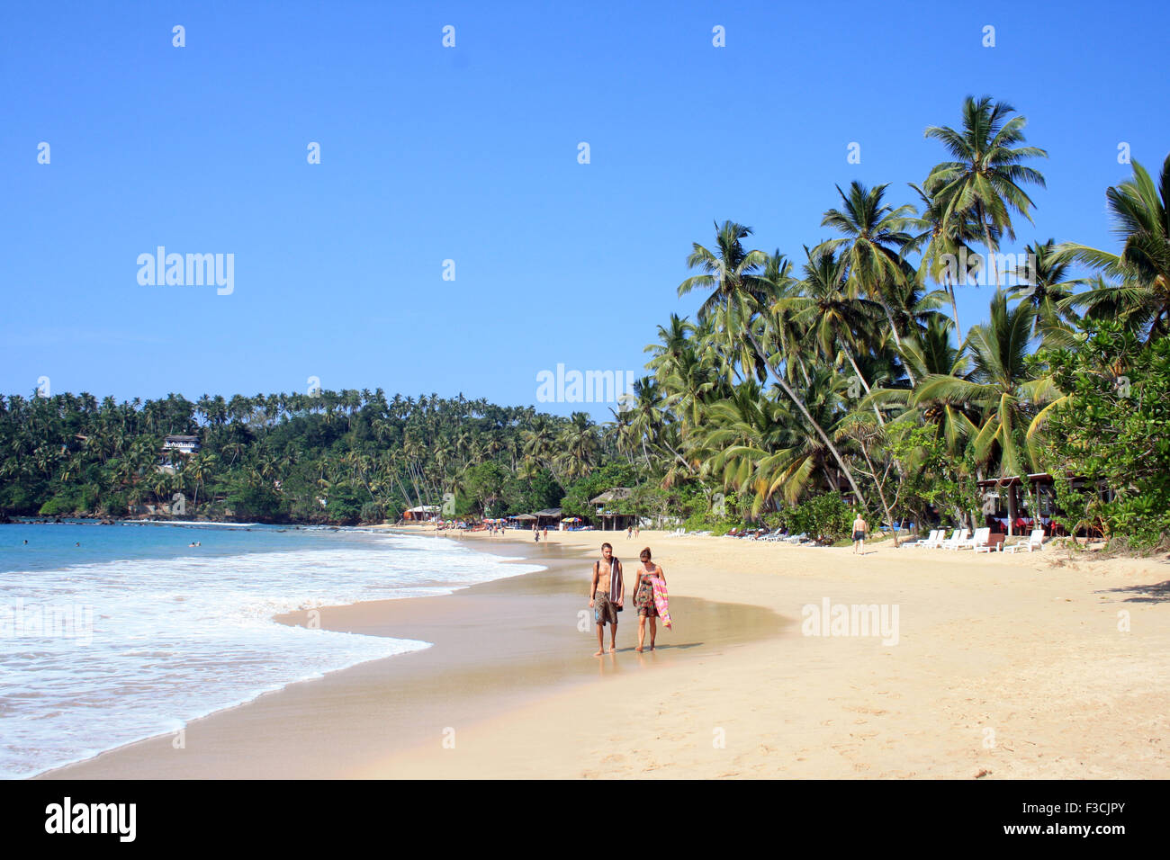 Beach in Mirissa Sri Lanka Stock Photo
