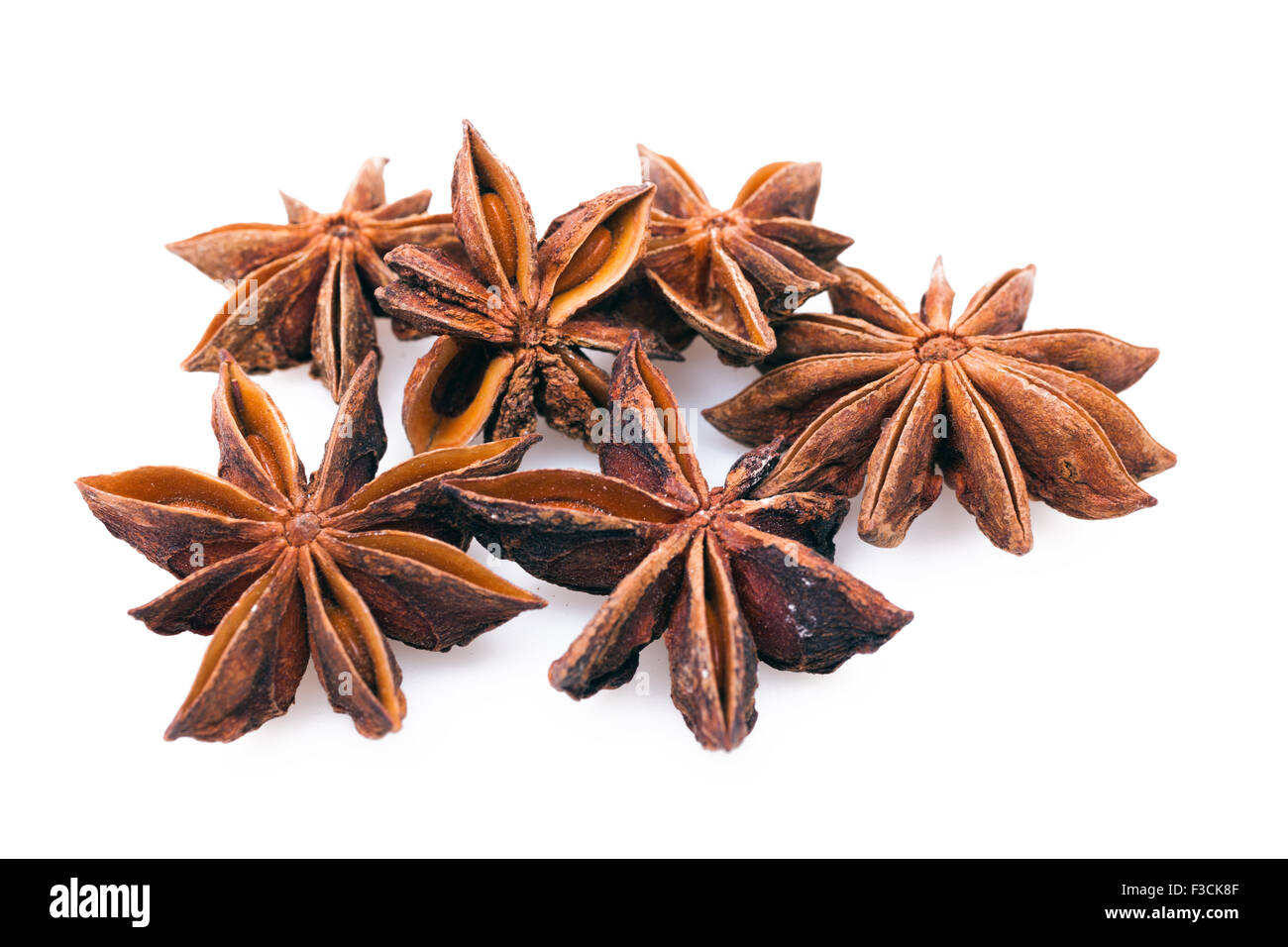 Anise stars on a white background Stock Photo