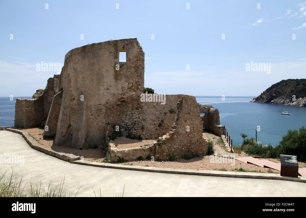 Castle of Sant Esteve de Mar 1063 Palamós Spain Costa Brava Stock Photo