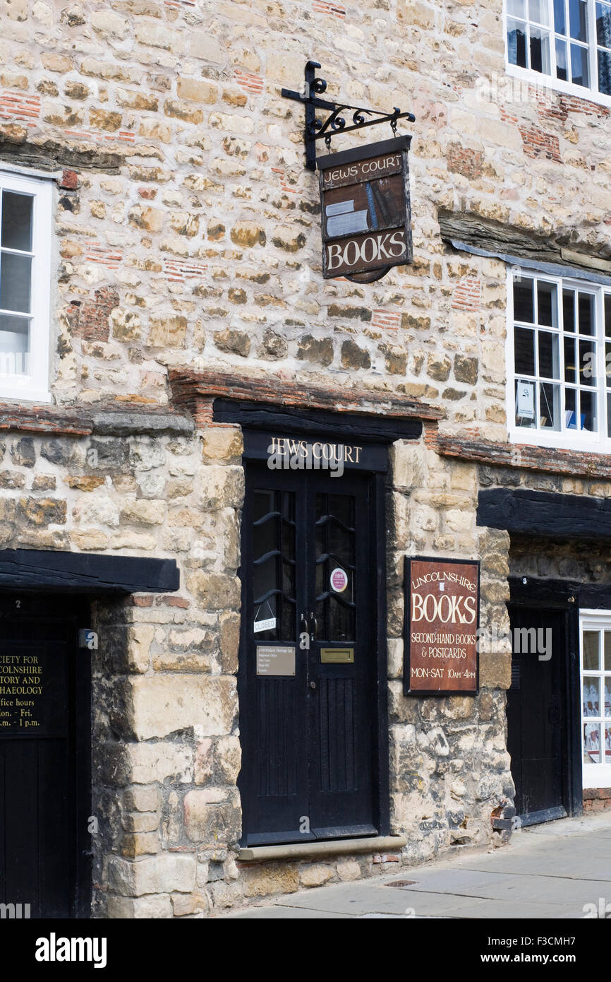 Jews Court bookshop, Lincoln. Stock Photo