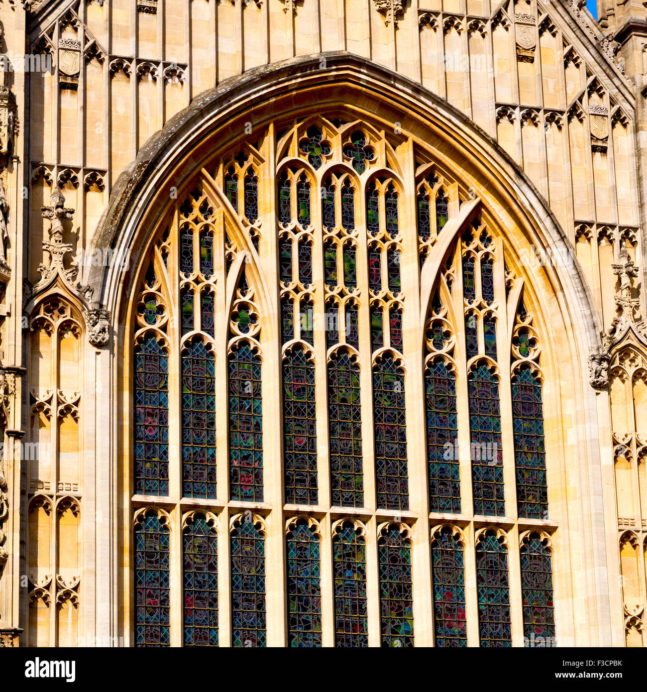 in london old historical parliament glass window structure and sky ...
