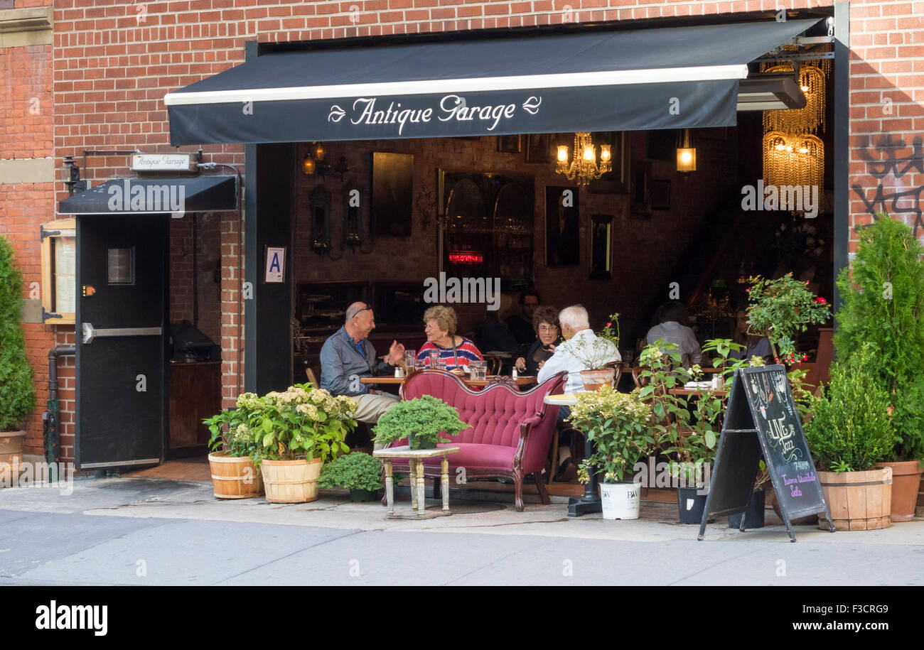 Seniors Enjoying Lunch At Antique Garage A Restaurant In Soho In